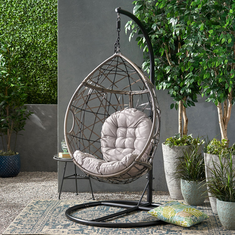 Wicker porch swing with stand sale